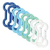 MECCANIXITY bone shape keyclip white secures keys on a backpack for everyday use.