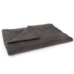 MediTac grey warm wool blanket folded for compact storage.