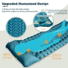 MEETPEAK foot-press-inflation enables quick setup without mouth blowing.