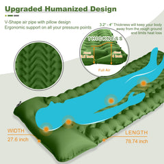 MEETPEAK foot-stomp inflation demo shows quick setup for fast camping comfort