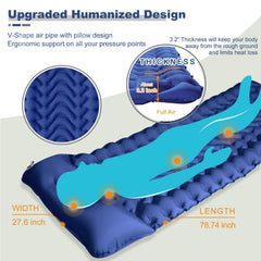 MEETPEAK Sleeping Pad foot-press inflation lets you inflate in 30 seconds.