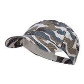 Mega Cap faded camo washed cotton cap front view for casual outdoor style.
