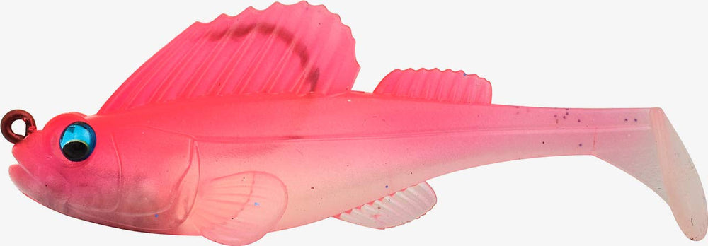 Megabass Dark Sleeper 3.8in Clear Pink for bottom fishing with obstacle avoidance.