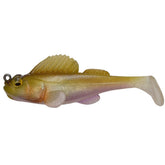 Megabass Dark Sleeper Wakasagi back view highlights hidden hooks for obstacle avoidance.