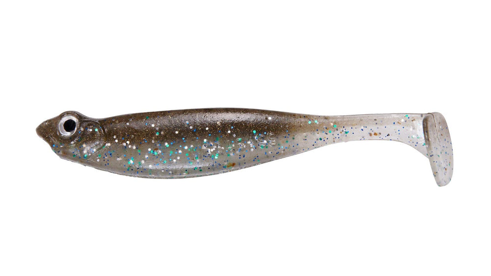 Megabass Hazedong Shad 3in Tennessee Shad; finesse tail action for pressured waters.