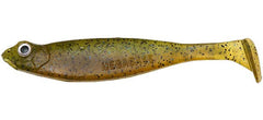 Megabass Hazedong Shad 4.2" Green Pumpkin Chart vibrant color for visibility