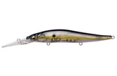 Megabass Ito Vision 110+2 deep-diving jerkbait in action, ideal for reaching subsurface bass around 12 feet.