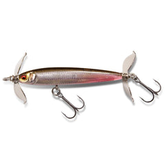 Megabass Level Swimmer SP-C Bloody Wakasagi front view enables deep-range casting and accurate targeting