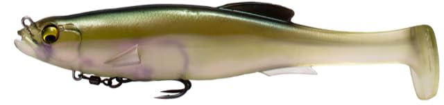 Megabass Magdraft Borealis Shad 6in with 3-D eyes, lifelike realism that attracts bass.