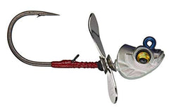 Megabass Okashira screwhead asymmetric prop blade delivers flash and vibration.