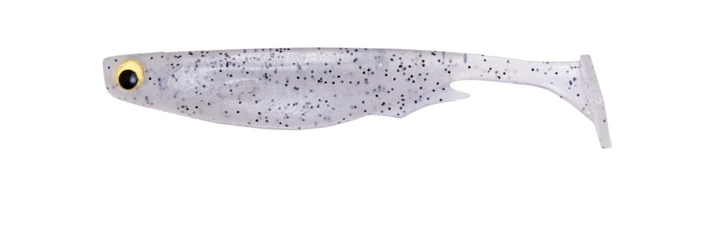 Megabass Spark Shad 3in Neon Pepper body view emphasizes stable action.