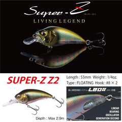 Megabass Super-Z Z-2 Cotton Wakasagi side profile shows weight balance for long casts.