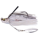 Close-up of Megabass UOZE Swimmer Swim Jig head in Smoke Shad 1/2oz (4/0 Hook)