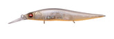 Megabass Vision 110 Plus ONE JR displays darting jerk action for sharper bites in shallow water.