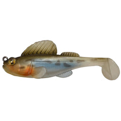 Megabass Worm Dark Sleeper Goat, front view shows compact sinking profile.
