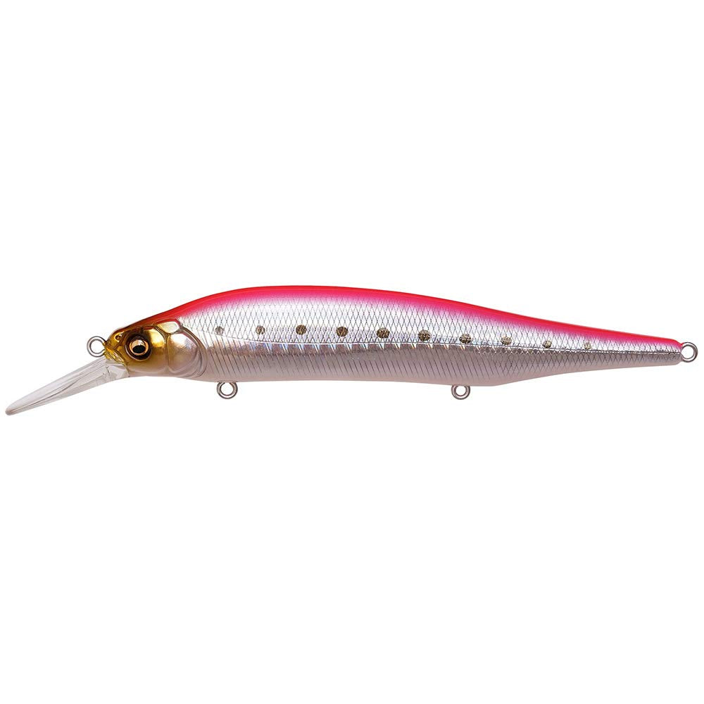 Megabass X-80 MAGNUM+1 Pink Sardine front view for deepwater casting