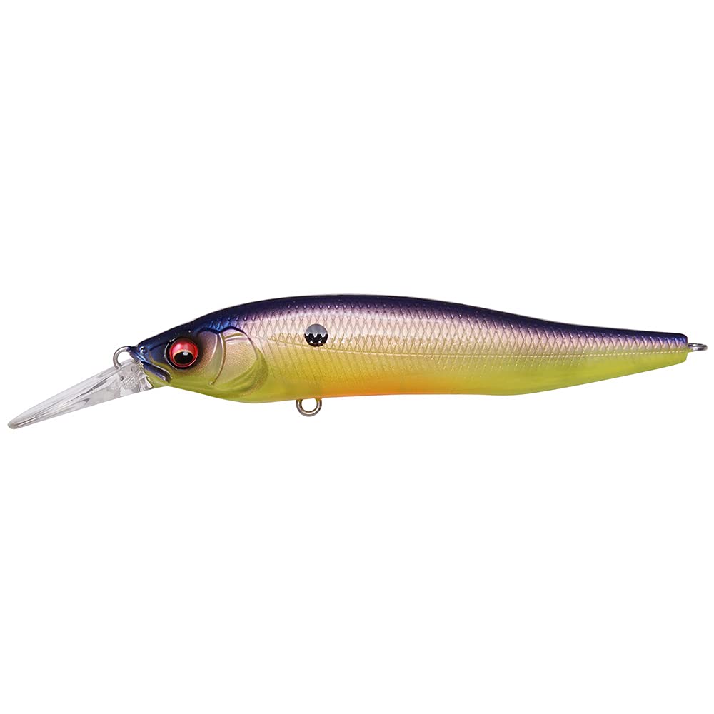 Megabass X-NANAHAN 75mm body showing tight silhouette for long casts and precise action.