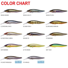 Megabass X-NANAHAN GP ITO-KINARI slow-floating lure with natural wake and twitch response.