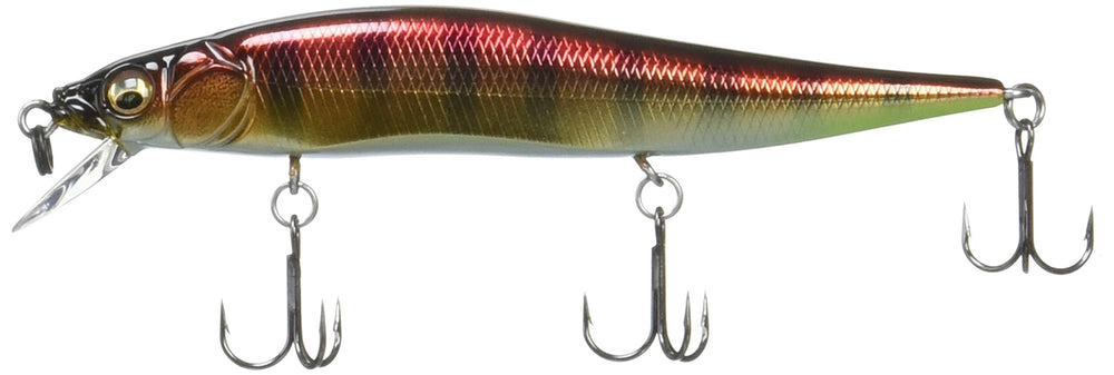 Megabass Vision OneTen Jr. lure close-up showing 3.9-inch body and J-hook