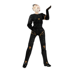 Mego Borg Queen TNG figure side view shows compact 20 cm height for shelves