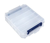 Meiho Reversible 160 main compartment open for organized tackle storage.