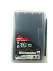Meiho 3010NS Slit Form Case in clear for quick visibility of tackle items.