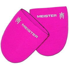 Meister 2.5mm neoprene toe warmer booties in pink, ideal for cycling, running, and cold-weather hiking.