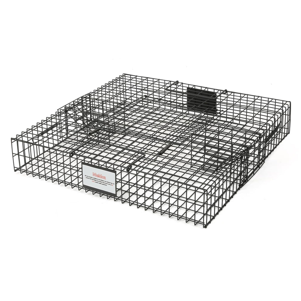 Meldoz Squirrelinator front view shows sturdy two-door trap for humane capture