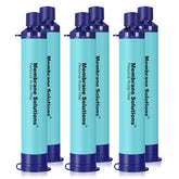 Membrane Solutions personal water filter straw blue pack enables on-the-go hydration.