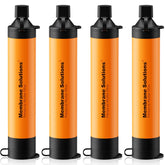 Membrane Solutions personal water filter straw orange pack for on-the-go hydration.