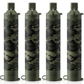 Membrane Solutions personal water filter straw in camo pocket-size design for outdoor use.