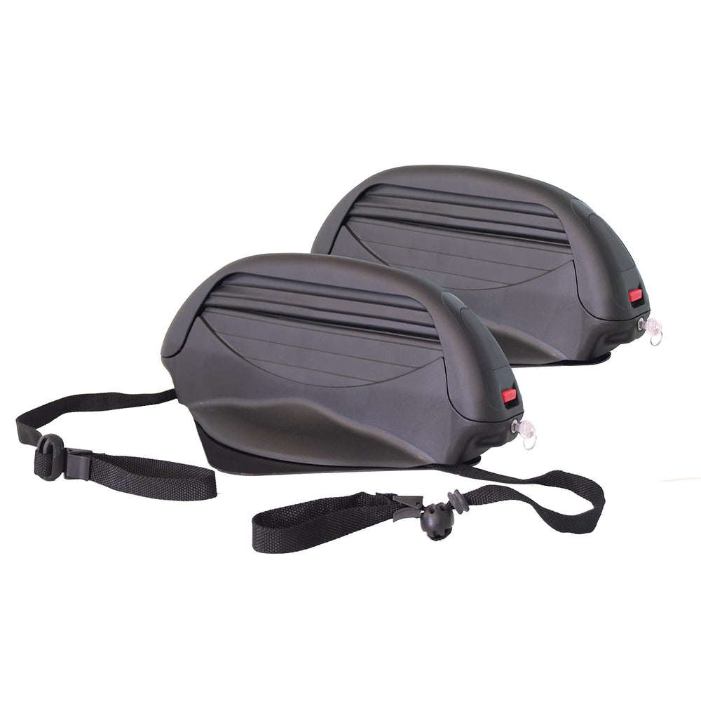 MENABO Aconcagua magnetic ski carrier mounted on roof rack for secure transport.