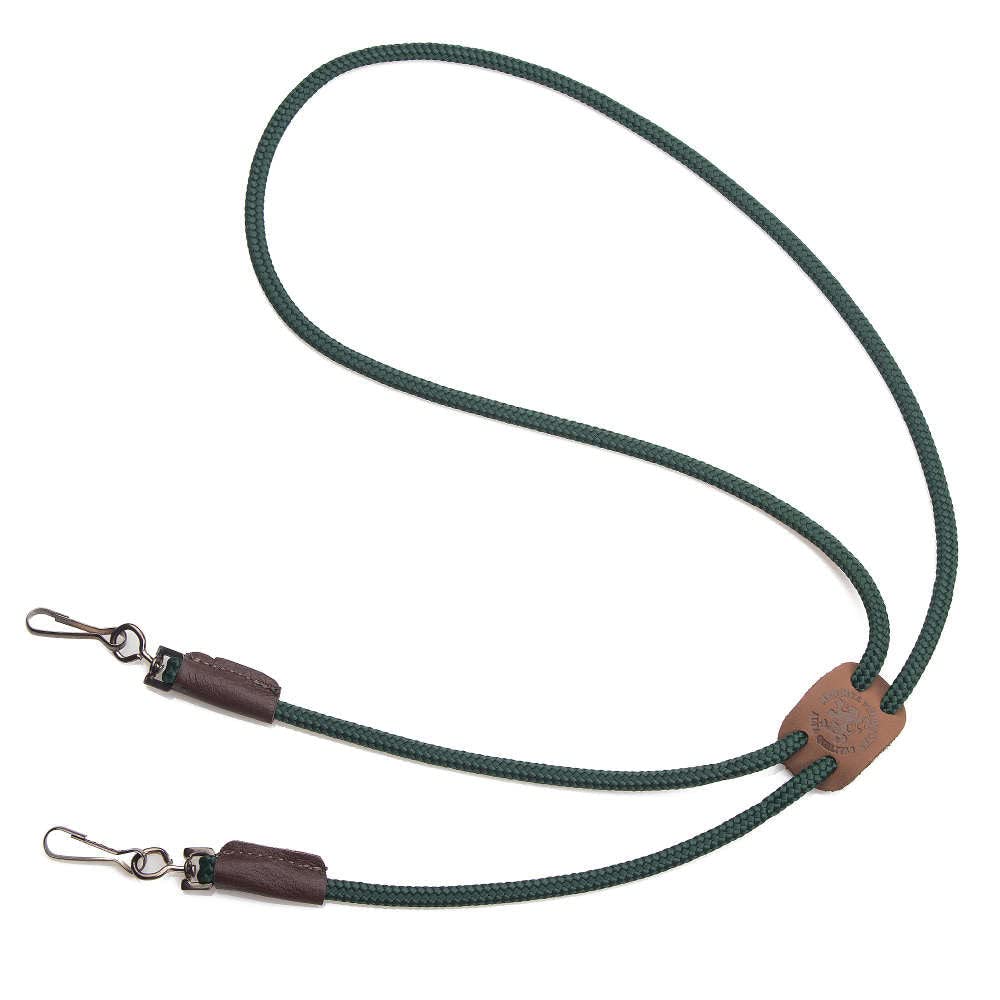 Mendota lanyard with whistle on neck in orange for reliable field training.
