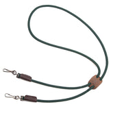 Mendota lanyard with whistle on neck in orange for reliable field training.