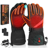 MENOLY heated gloves camo front view—balanced heating for full-hand warmth outdoors
