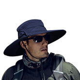 Men's sun hat with UV protection in navy blue