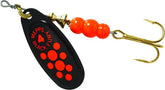 Mepps Black Fury with plain treble hook for reliable casting and hookups.