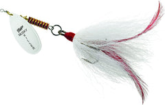 Mepps Musky Killer-bktl lure in hot white-white attracts muskies and improves casting efficiency