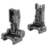 Meprolight FABS front green tritium sight glowing for low-light aiming.