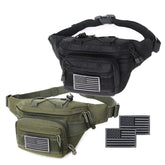 Meprona tactical fanny pack front view shows rugged 1000D nylon for outdoors
