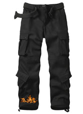 MERJAZ fleece-lined cargo pants front view, showing warm insulation for cold-weather outdoors.