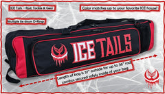 Mermaid Gear Ice Tails divider layout keeps rods secure and organized