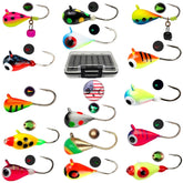 Mermaid Gear tungsten UV Glow Ice Nymphs 30-pack sparkling finish to attract walleye