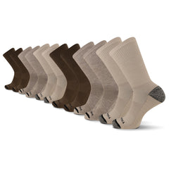 Merrell Everyday Outdoor Crew 12-pair pack pack-shot showing durable, breathable socks for daily outdoor wear.