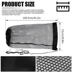 Close-up of mesh hole design on the fishing net bag