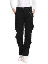 Mesinsefra women's cargo pants front pocket detail for secure daily essentials during hiking.