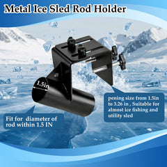 Clamp adjustable from 1.5 to 3.26 inches for the rod
