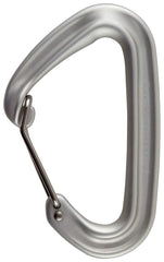 Metolius Bravo II wiregate carabiner, silver, lightweight and durable for climbing on sport and trad routes.