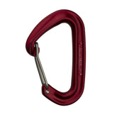 Metolius FS Mini II carabiner with larger gate opening for easier clipping.