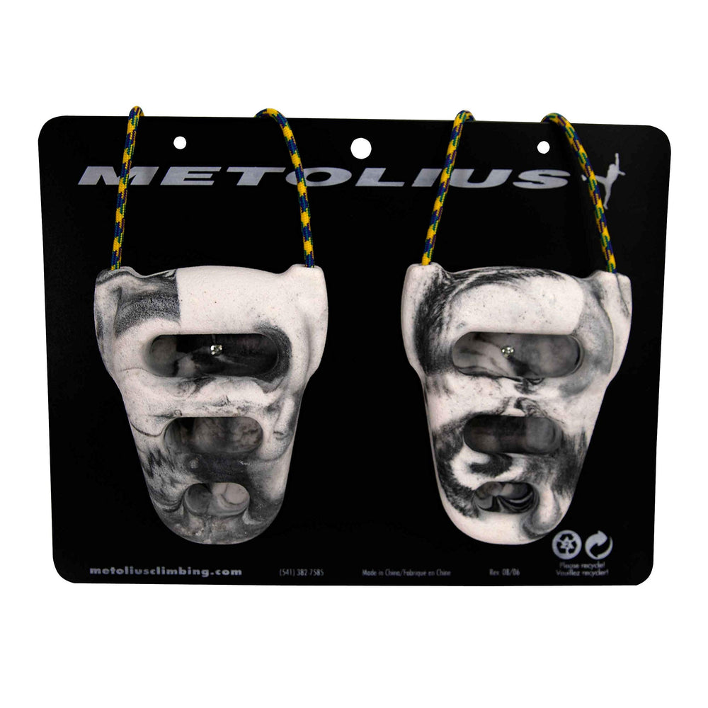 Metolius Rock Rings 3D in black and white, close-up texture aiding hand mobility for climbers